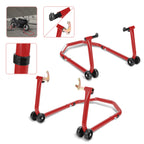 Motorradständer hinten & vorn Motorrad Set, Motorrad Ständer Motorrad Heber mit 4 Rollen Motorrad Hebebühne, Stabilität, Belastbar bis 300 kg