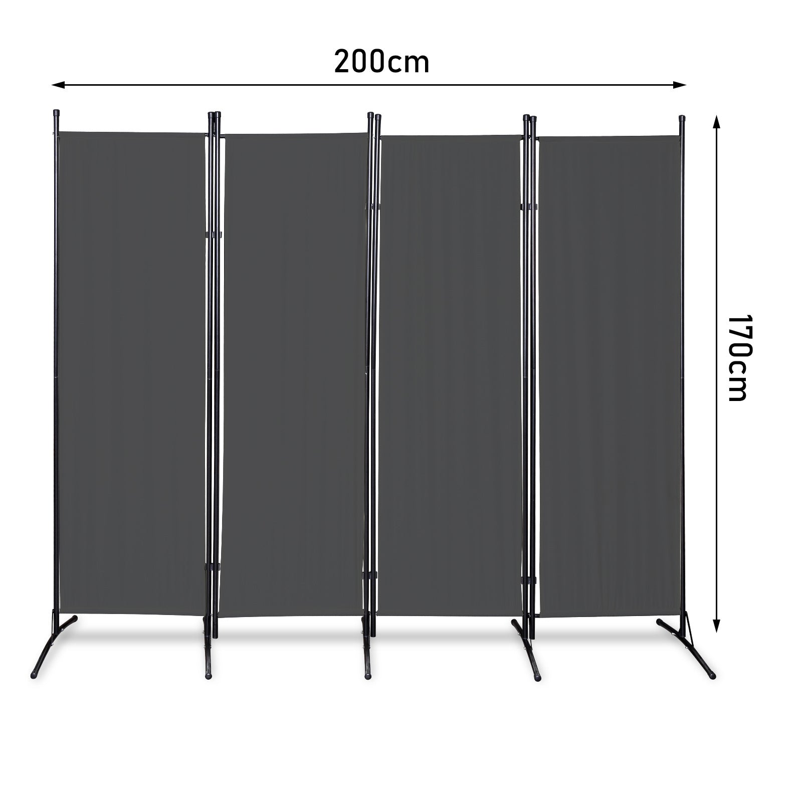 Balkon-Paravent, Sichtschutz für den Außenbereich, zusammenklappbar, Gartentrennwand, Raumteiler, mobil, 180 cm × 180 cm / 260 × 180 cm / 300 × 170 cm