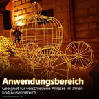 10/20/30 Meter lange LED-Lichterkette für den Außenbereich, gelbe LED-Lichterkette, 8 Leuchtmodi mit Speicherfunktion, wasserdichtes Design, geeignet für Garten, Weihnachtsfeiern und Hochzeiten