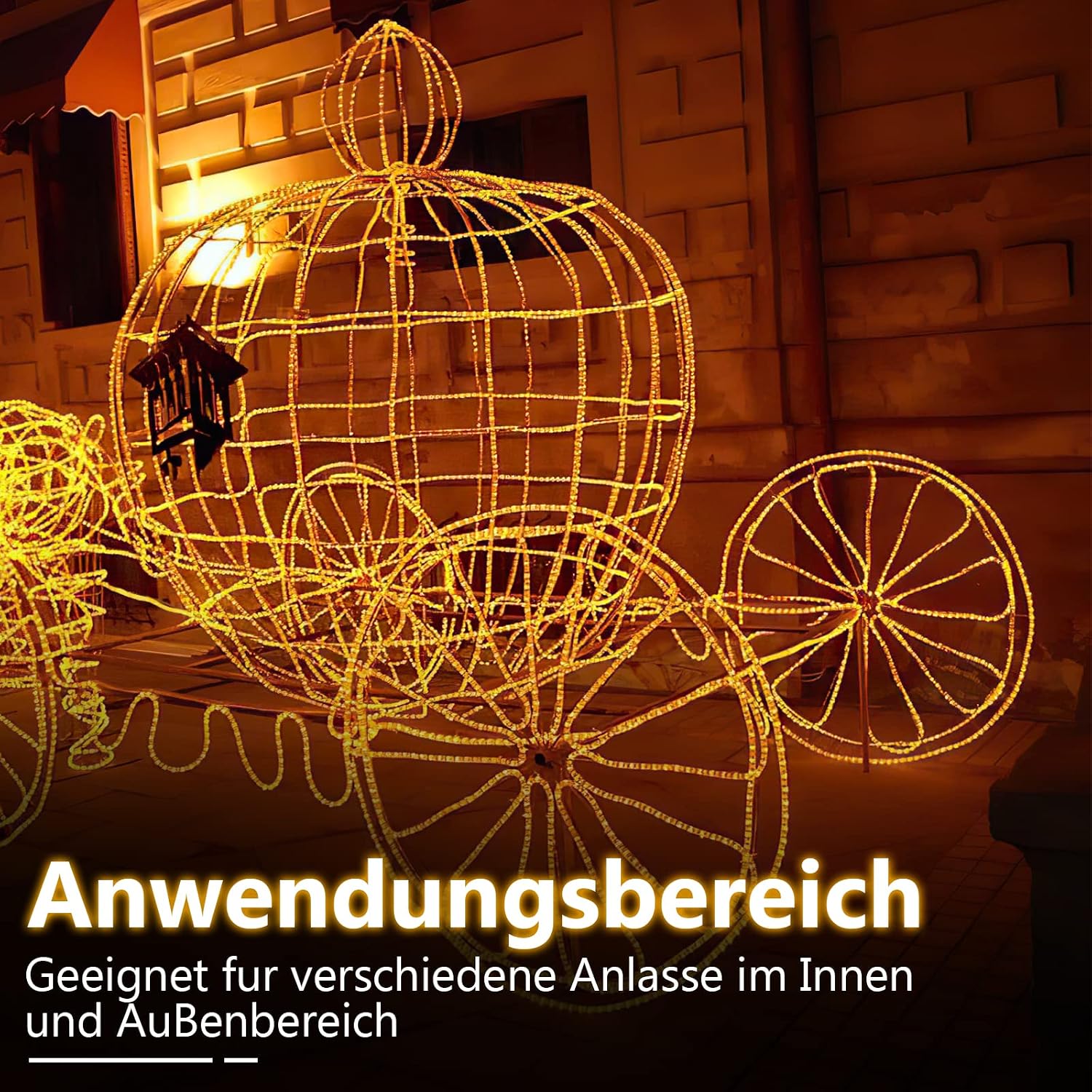 10/20/30 Meter lange LED-Lichterkette für den Außenbereich, gelbe LED-Lichterkette, 8 Leuchtmodi mit Speicherfunktion, wasserdichtes Design, geeignet für Garten, Weihnachtsfeiern und Hochzeiten