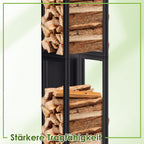 Kaminholzregal Holzregal Metall Feuerholzregal für Wohnzimmer Brennholzregal