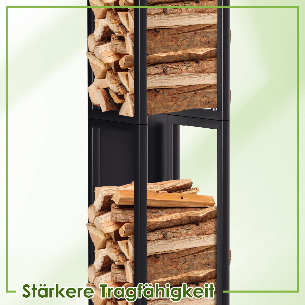 Kaminholzregal Holzregal Metall Feuerholzregal für Wohnzimmer Brennholzregal