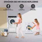 Waschmaschinen-Untergestell mit höhenverstellbarer Ablage 60.6x60.6x40 cm, 150 kg belastbar, Ablage 30 kg, 3 Höhen (5/10/15 cm), Anti-Rutsch & Gummifüße, Weiß