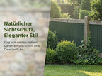 PVC Sichtschutzmatte Balkon Grün – Rundrohr mit Verstärkungsstreifen, Balkon Sichtschutz ohne Bohren, Windschutz & Sichtschutz für Gartenzaun, Terrasse & Geländer