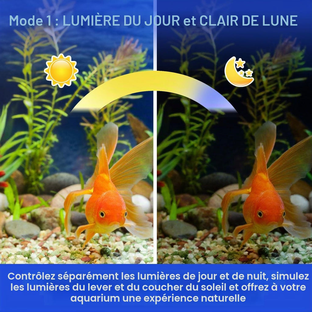 LED Aquarium Beleuchtung 55-150cm Süßwasserfische Vollspektrum Timer RGB Lampe