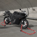 Motorradständer hinten & vorn Motorrad Set, Motorrad Ständer Motorrad Heber mit 4 Rollen Motorrad Hebebühne, Stabilität, Belastbar bis 300 kg