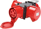 Baustromverteiler Verteiler 3 x CEE 400V/32A IP44 CEE-Steckdose 5 Polig Mit Sicherheitsklappdeckeln Für Baustelle