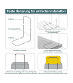 Bettgitter, 50/60 cm, Absturzsicherung, Sicherheitsgitter für Kinderbetten, in 5 Stufen höhenverstellbares Bett, Absturzsicherung, Bettgitter für Kinderbetten, Babybett und Familienbett (Leinen-Grau/Grün), optional