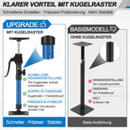 2er- bzw. 4er-Set Multifunktionale Stützstange | Doppelte Befestigungsvorrichtung + Griff aus Aluminiumlegierung | Höhenverstellbar von 40–60 cm, Stützwinkel 90°/45°, geeignet für die vorübergehende Befestigung von Hängeschränken, Wandpaneelen und Platten
