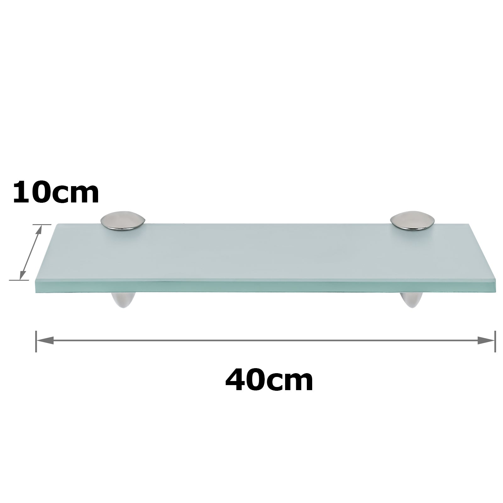 Glasablage Glasregal, Wandregal Mattglas mit 8mm ESG Sicherheitsglas und Halterung, perfekt geeignet als Duschregal/Badablage für Bad, Küchen,Balkon, Verschiedene Größen