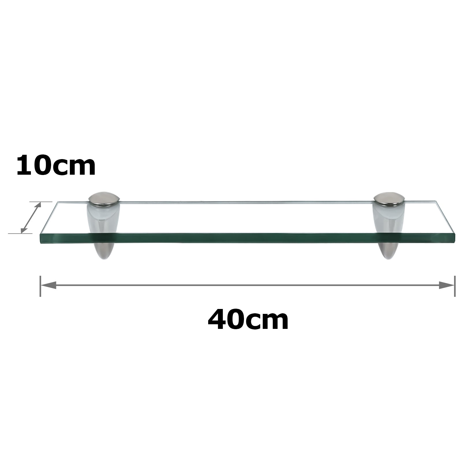 Glasablage Glasregal, Wandregal Mattglas mit 8mm ESG Sicherheitsglas und Halterung, perfekt geeignet als Duschregal/Badablage für Bad, Küchen,Balkon, Verschiedene Größen