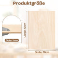 3 mm Sperrholz, 420 x 300 mm, Lindenholz, nach Craft Woods-Maßen zugeschnitten, Holz für den Modellbau, Laserschneiden, Lasergravur, Brandmalerei, Malerei, Heimwerken, Ölmalerei