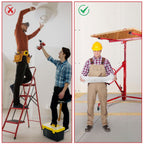 Gipskarton-Hebebühne, zusammenklappbar, XXL-Ausführung, 140 cm – 350 cm, einstellbare Arbeitshöhe, Tragkraft 68 kg, maximale Ausladung für Gipskartonplatten 290 cm