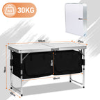 Campingküche Campingschrank Faltschrank Küchenbox Campingschrank Reiseküche mit Staufächer & Tragetasche für Camping, Garten, Outdoor-Aktivitäten