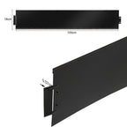 Rasenkante verzinkt Metall, 5m 10m 15m 20m 25m 30m 35m 40m 45m 50m 100x18cm Beeteinfassung Mähkante Palisade Gartenbeet, Silber oder Schwarz(Länge 5m - Höhe 18cm)
