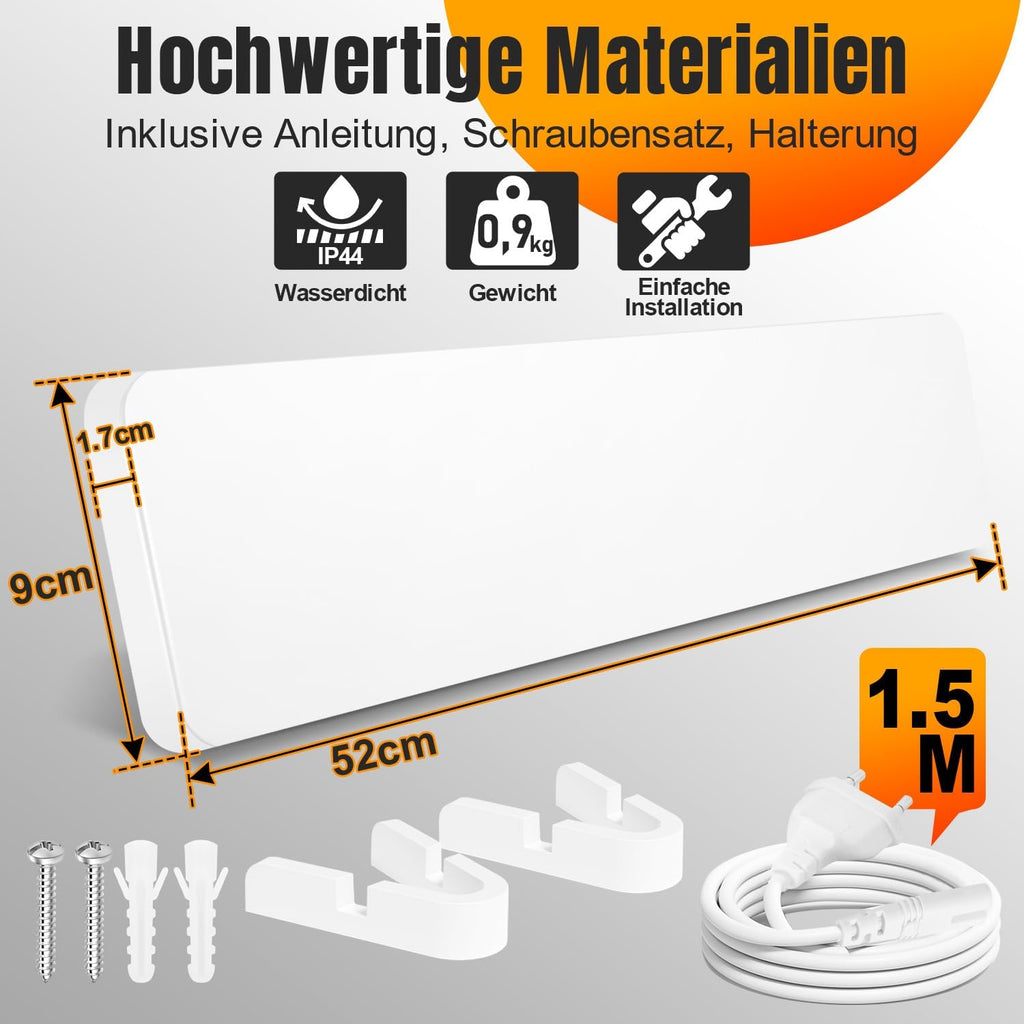 Schimmel Infrarotheizung, 50W Schimmelentferner Wand, Ohne Chemie, Wandmontiert & Freistehend, Geeignet für Badezimmer, Schlafzimmer und Wohnzimmer