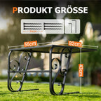 Mähroboter Garage mit Metallfüßen Schutzüberdachung Carport Überdachung für Rasenmäher Rasenroboter UV-Schutz | ideal Gegen Regen und Hagel 43x56x82cm Schwarz