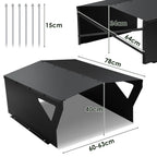 Garage für Mähroboter, 78 x 60 x 34 cm, schwarzer, verzinkter Unterstand, schützt vor Regen, Sonne und Hagel, witterungsbeständig und UV-beständig, geeignet als Überdachung für Gartenmäher und Mähroboter, inklusive Montagezubehör