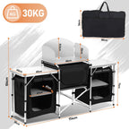 Campingküche Campingschrank Klappbar, Zeltschrank, Küchenbox, Outdoor Camping Küche, Küchenschrank, Reiseküche für Camping, Picknick, Gartenparty