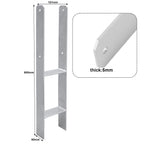 H-Pfostenanker 101 mm – H-Pfostenhalter für Zaun- und Holzpfosten, Robuste H-Anker für Gartenzaun, Carport, Pavillon und Holzbauprojekte (101 x 600 mm)
