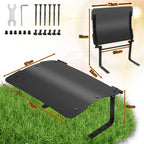 Rasenmäherabdeckung, Carport aus ABS-Kunststoff, Carport mit Überdachung, Garage für Mähroboter mit klappbarem Dach, für den Garten geeignet, 73 x 57 x 40 cm, schwarz