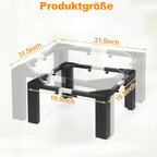 Edelstahl-Waschmaschinen-Untergestell, verstellbar 50–80 cm, mit Skalenverstellung, Vibrationsschutz & Rutschfestigkeit, Tragkraft 400 kg, für Waschmaschine/Trockner, schwarz.