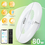 Deckenventilator mit Beleuchtung und Fernbedienung App | Dimmbar, 3 Lichtfarben, 6 Geschwindigkeiten, Reverse-Funktion, Timer 1-8 h, Leiser für Schlafzimmer und Wohnzimmer
