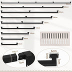 Handlauf Treppengeländer Geländer Schwarz Wandhandlauf Wand Treppe, Quadratisches Rohrdesign, Treppengeländer Innen und Außen für Treppen, Brüstung, Balkon