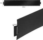 Rasenkante verzinkt Metall, 5m 10m 15m 20m 25m 30m 35m 40m 45m 50m 100x15cm Beeteinfassung Mähkante Palisade Gartenbeet, Silber oder Schwarz (Länge 5m - Höhe 15cm)