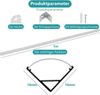 1 Meter lange LED-Aluminiumprofil-Lichtschiene, V-förmige/U-förmige Aluminiumprofile, LED-Schiene mit milchweißen Endkappen und Befestigungsklammern, geeignet für LED-Lichtbänder (Breite bis zu 12,5 mm), LED-Diffusorplatten, 10–50 Stück