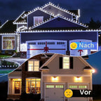 10/20/30 Meter Außenbeleuchtung, 100/200/300 LED-Lichterketten, 8 Lichtmodi, mit Stecker, Schutzklasse IP44, für den Innen- und Außenbereich geeignet, ideal für Weihnachten, Ostern, Halloween und Hochzeitsfeiern