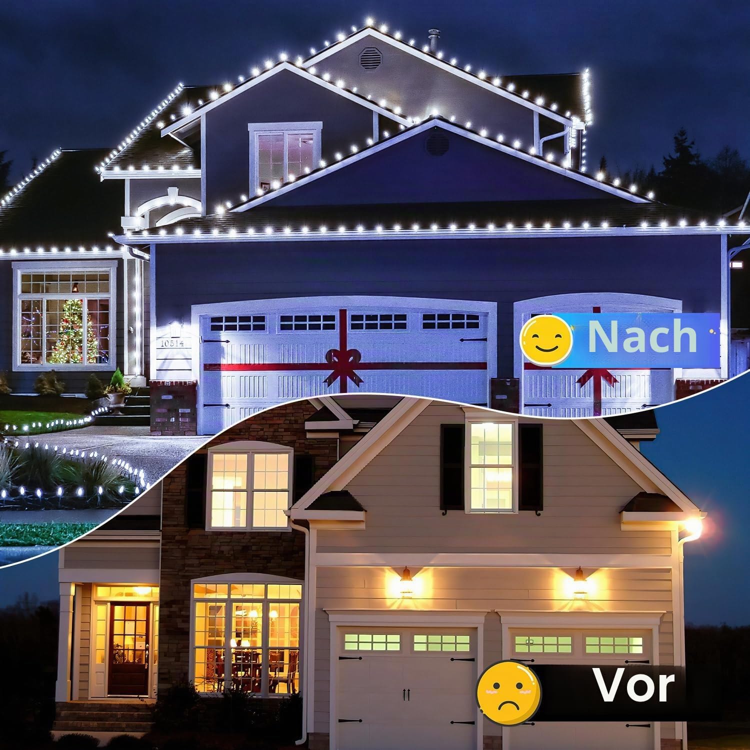 10/20/30 Meter Außenbeleuchtung, 100/200/300 LED-Lichterketten, 8 Lichtmodi, mit Stecker, Schutzklasse IP44, für den Innen- und Außenbereich geeignet, ideal für Weihnachten, Ostern, Halloween und Hochzeitsfeiern