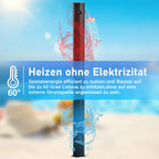 Solardusche - 35 Liter Solar Gartendusche mit Schutzabdeckung, 180°verstellbarer Duschkopf, erhitzbar bis 60°C - perfekt für Garten und Haushalt