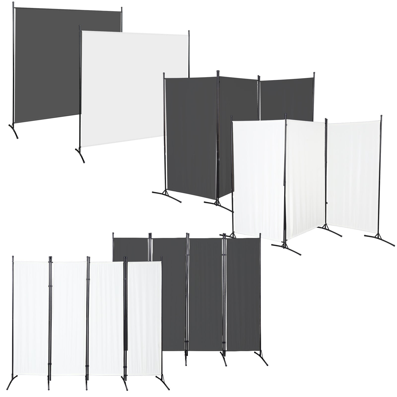 Balkon-Paravent, Sichtschutz für den Außenbereich, zusammenklappbar, Gartentrennwand, Raumteiler, mobil, 180 cm × 180 cm / 260 × 180 cm / 300 × 170 cm
