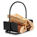 Holzkorb – tragbarer Holzkorb mit Griff – kompakter Holzkorb, geeignet zur Aufbewahrung von Brennholz, Zeitungen und Büchern – 40 x 30 x 50 cm – Holzkorb – für den Innen- und Außenbereich geeignet