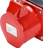 CEE Stromverteiler 400V 16A 5 Polig, CEE Adapter mit 3 x CEE Steckdose 16A IP44 Spritzwassergeschützt, Baustrom Verteiler für Generator Baustelle Werkstatt Camping mobile Stromversorgung