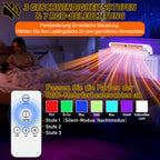 Heizkörper Ventilator Weiß - Energieeffizienter Wärmeverteiler mit 6 Lüftern, Automatischer Ein/Aus-Funktion, 3-Stufen-Regelung, RGB-LED und Fernbedienung für Schnelle Wärmeverteilung