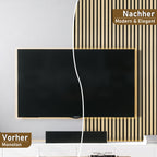 120 x 60 cm große Akustikplatten aus Holz, Wandpaneele mit Holzfurnier und Filzrückseite, geeignet für die Wandverkleidung in Ateliers und Privathaushalten sowie für großflächige Innenwandverkleidungen – Holzmaserung