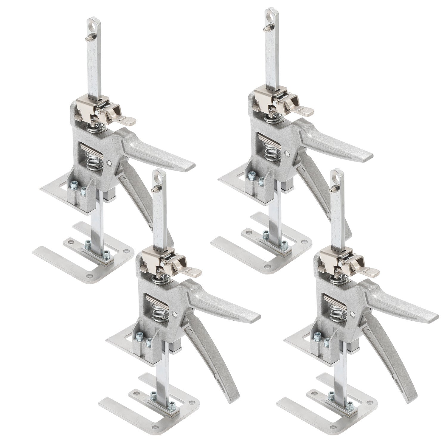 Arbeitssparender Möbelheber 2/4 Stück 30 cm bis 150kg Handwerkzeugheber, Armwagenheber mit Skala & Doppelschnelligkeitsabsenkung, Hubbereich 0-145mm