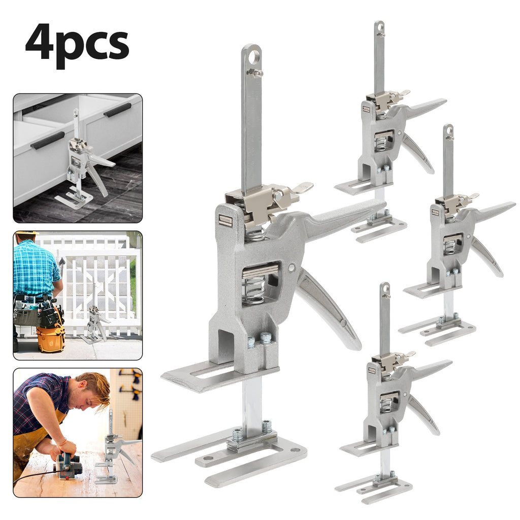 Arbeitssparender Möbelheber 2/4 Stück 30 cm bis 150kg Handwerkzeugheber, Armwagenheber mit Skala & Doppelschnelligkeitsabsenkung, Hubbereich 0-145mm