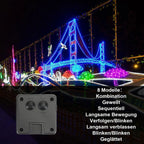 10/20/30 Meter lange Solar-Lichterkette mit 100 LEDs, bunt, für den Außenbereich geeignet – wasserdichtes Design, 8 Leuchtmodi, ideal für Festtagsdekorationen und Partys im Freien, wahlweise in den Farben Regenbogen, Warmweiß und Kaltweiß