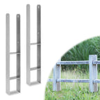 H-Pfostenanker 2/4/6/8/10 Stück H-anker Pfostenträger Bodenanker für Pfosten H-Pfostenschuh für Zaun und Gewächshaus Pfosten Vierkantholzpfosten(121x600mm)