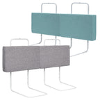 Bettgitter, 50/60 cm, Absturzsicherung, Sicherheitsgitter für Kinderbetten, in 5 Stufen höhenverstellbares Bett, Absturzsicherung, Bettgitter für Kinderbetten, Babybett und Familienbett (Leinen-Grau/Grün), optional