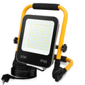 LED-Baustrahler, 50 W/100 W/150 W/200 W Arbeitsleuchten, tragbare LED-Arbeitsleuchten, Baustrahler mit kaltweißem Licht, Schutzklasse IP66, mit 3 Meter langem Kabel und klappbarem Stativ, geeignet für Baustellen (mit Stecker)