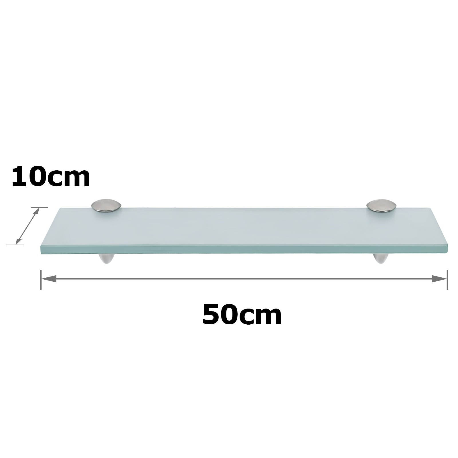 Glasablage Glasregal, Wandregal Mattglas mit 8mm ESG Sicherheitsglas und Halterung, perfekt geeignet als Duschregal/Badablage für Bad, Küchen,Balkon, Verschiedene Größen