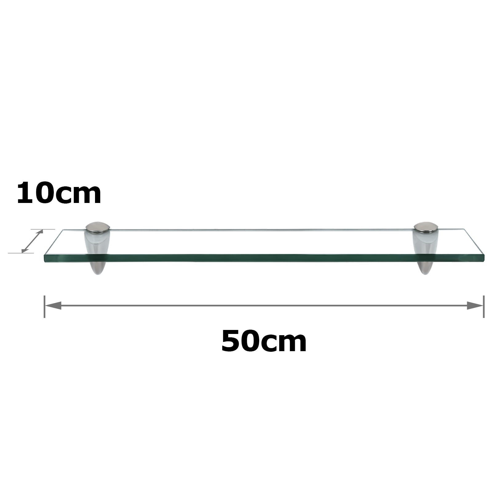 Glasablage Glasregal, Wandregal Mattglas mit 8mm ESG Sicherheitsglas und Halterung, perfekt geeignet als Duschregal/Badablage für Bad, Küchen,Balkon, Verschiedene Größen