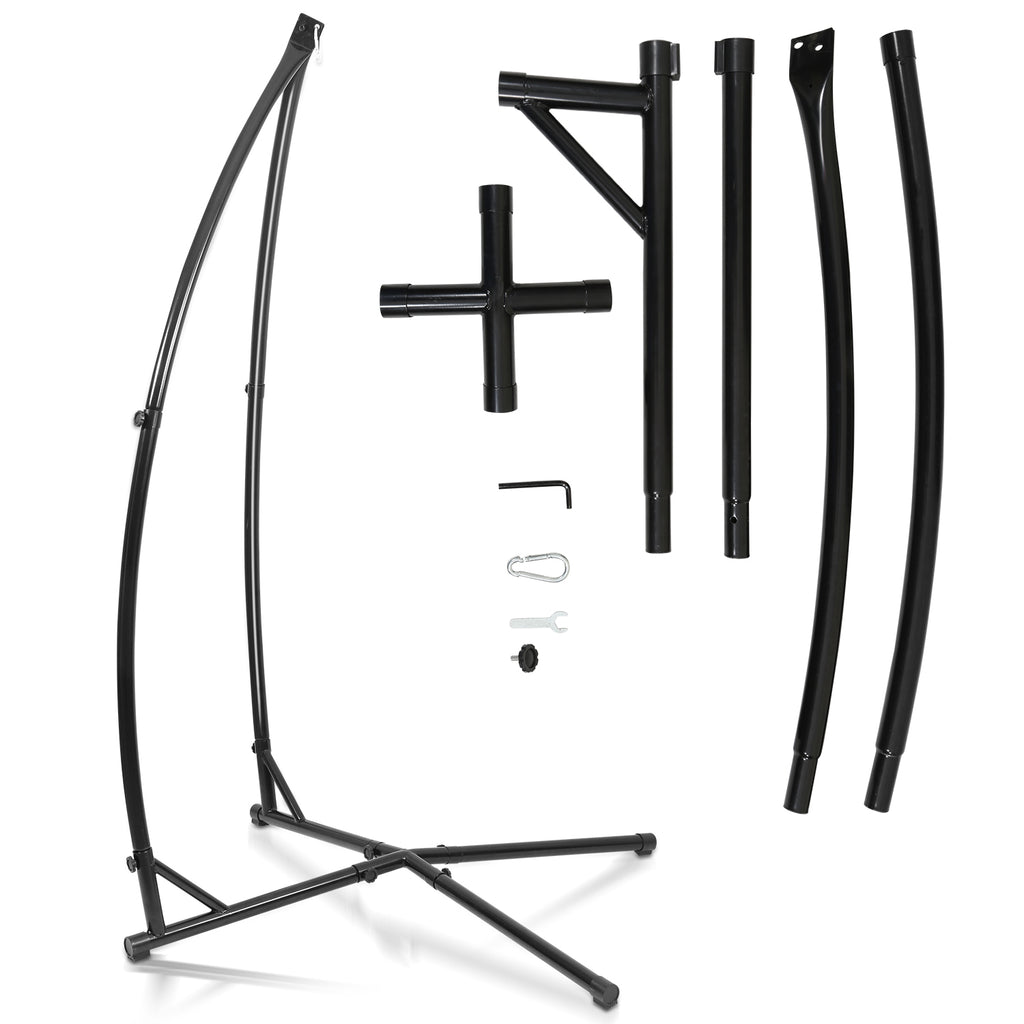 Hängesessel Gestell Hängemattengestell aus Metall Hängesessel-Ständer 150kg für Hängesessel im Innenbereich, Schlafzimmer, Garten (L x W x H)120 x 120 x 210cm