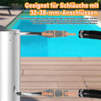 Brennholz Poolheizung, Poolheizung mit Feuer, Poolheizung Feuertonne, Edelstahl Pool beheizt Feuer Eimer 32/38mm Anschlüsse, 100% rostfreier Edelstahl mit Feuerfeste Matte und Rußschublade