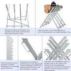 Sägeständer 81 x 80 x 80 cm, maximale Tragkraft 150 kg, Sägeständer aus Holz, verzinkt, klappbar, geeignet für Kettensägen oder Handsägen