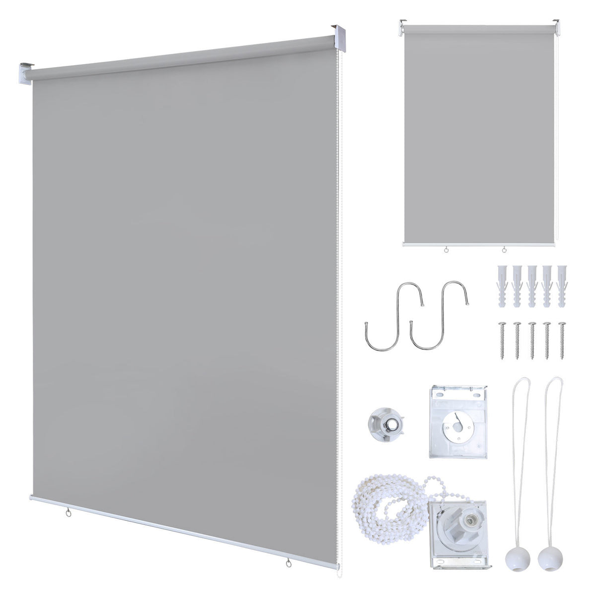 Vertikalmarkisen, Aussenrollos, Balkonrollos, Sichtschutz, Wind- und Regenschutz, Sonnenschutz, UV-Schutz; geeignet für Balkone, Terrassen und Gärten（副本）（副本）